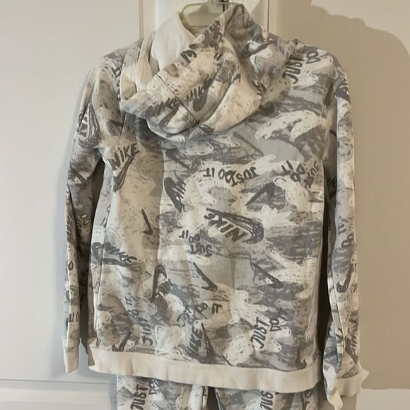Nike Just Do It Graffiti Print Hooded Hoodie Sweatshirt Sweatpants 2 Piece Set - Picture 5 of 13